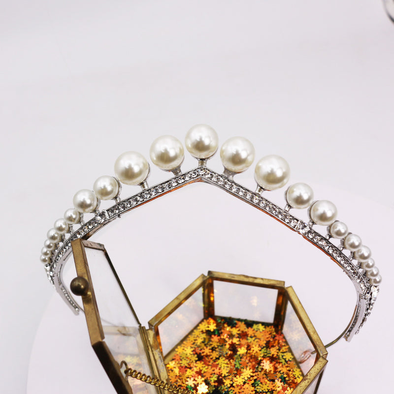 Bride's Wedding Crown Alloy Pearl