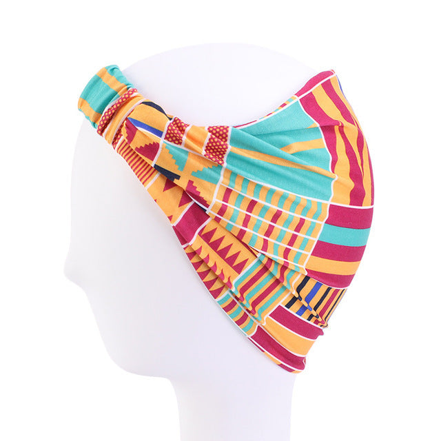 African Pattern Print Headband For Women Twist Style