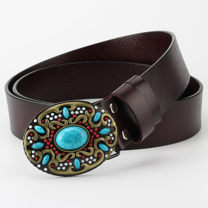 Fashion Bead Leather Women Belt Decoration