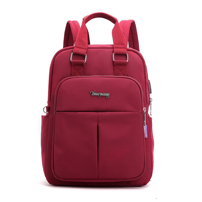 School Bag Large Capacity Multi-Pocket Women Backpack High Quality Solid Ladies Backpacks For Teengers Girls