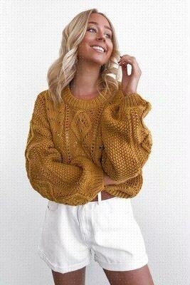 New Sweater Woman Selling Round Collar Flowers