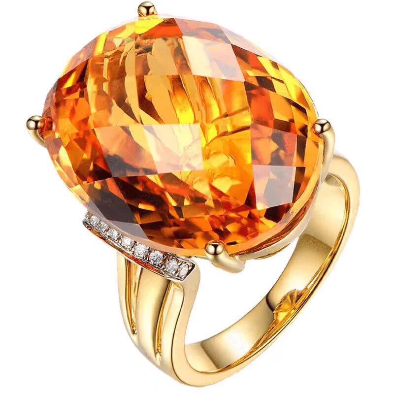 Brazilian Citrine Ring Lucky Turn