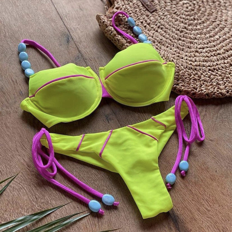 The New Swimsuit Brazilian  Bikini Splice Split