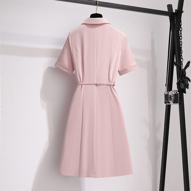 Gentle, Salt, Sweet, Pink, Girl, Suit, Dress, Woman,  Fashionable, Fashionable, Pleated Skirt.