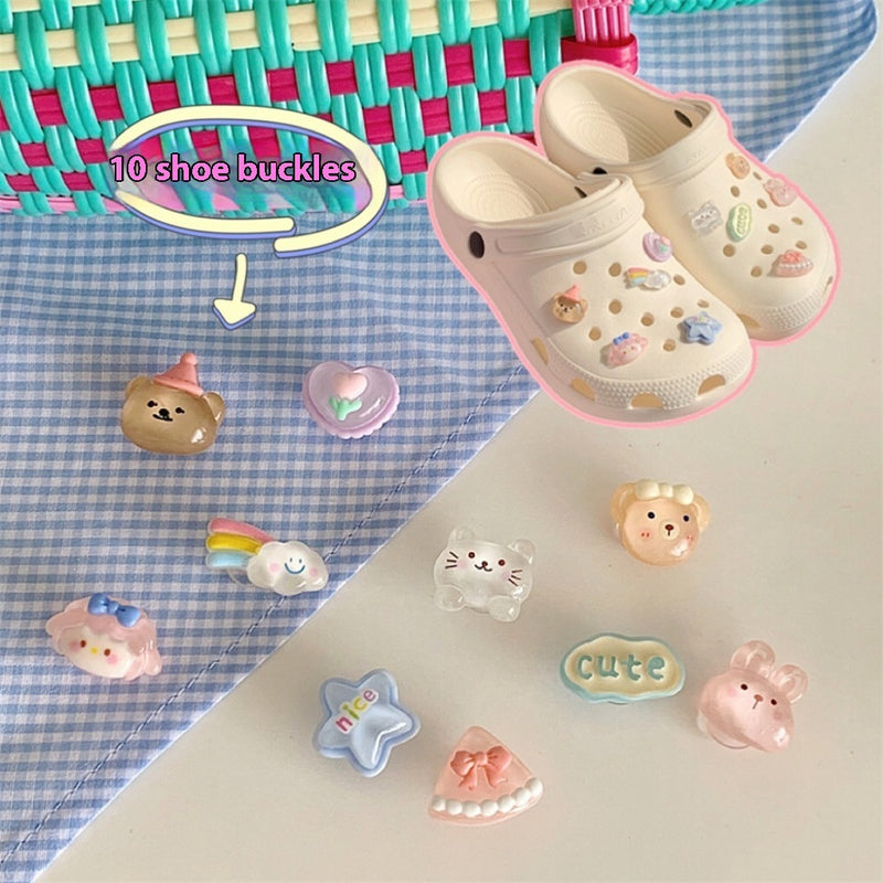 Hole Shoes Accessories XINGX Cloud Peach Heart Diy