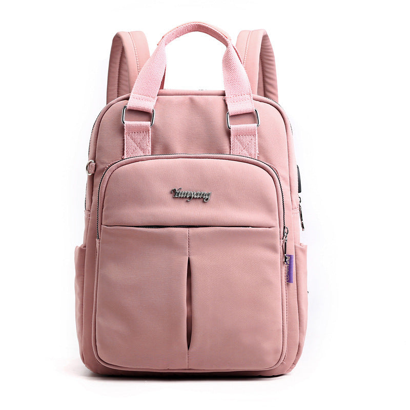 School Bag Large Capacity Multi-Pocket Women Backpack High Quality Solid Ladies Backpacks For Teengers Girls