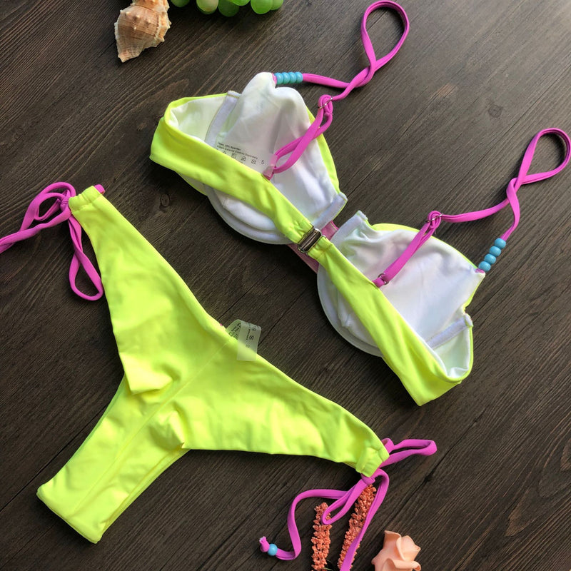 The New Swimsuit Brazilian  Bikini Splice Split