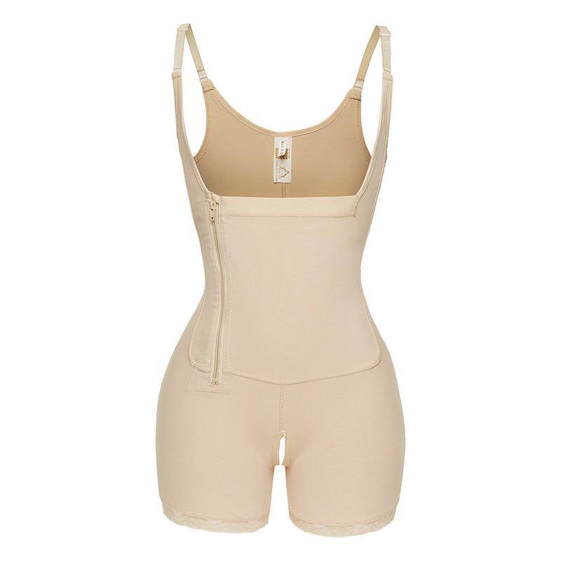 Fat Woman Side Zipper-breasted One-piece Abdomen And Hips Body Shaper