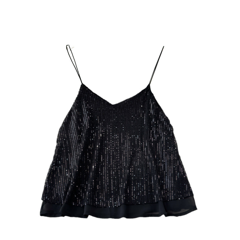 Women's Versatile Loose Sequin Camisole Vest