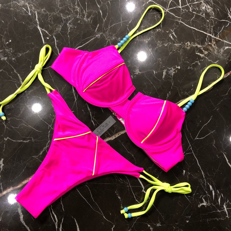 The New Swimsuit Brazilian  Bikini Splice Split