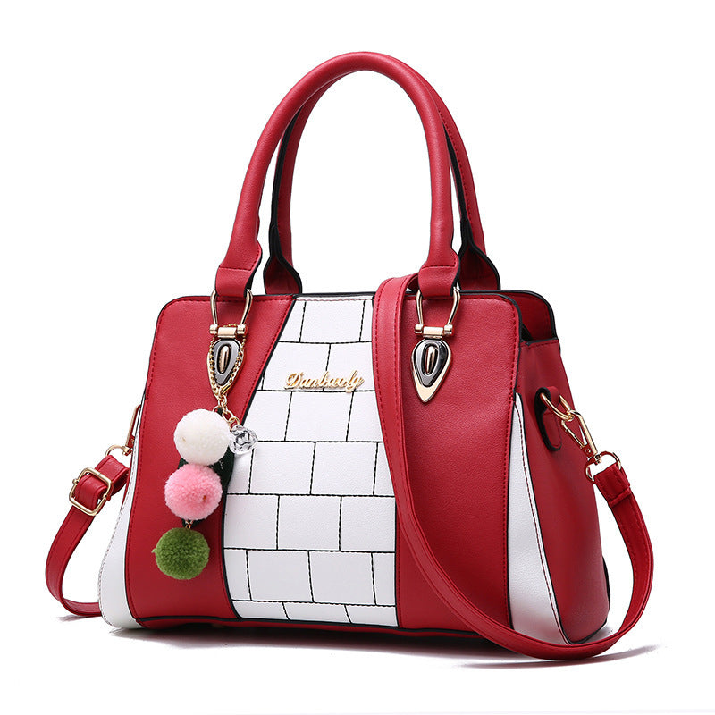 Contrasting color handbags Europe and America