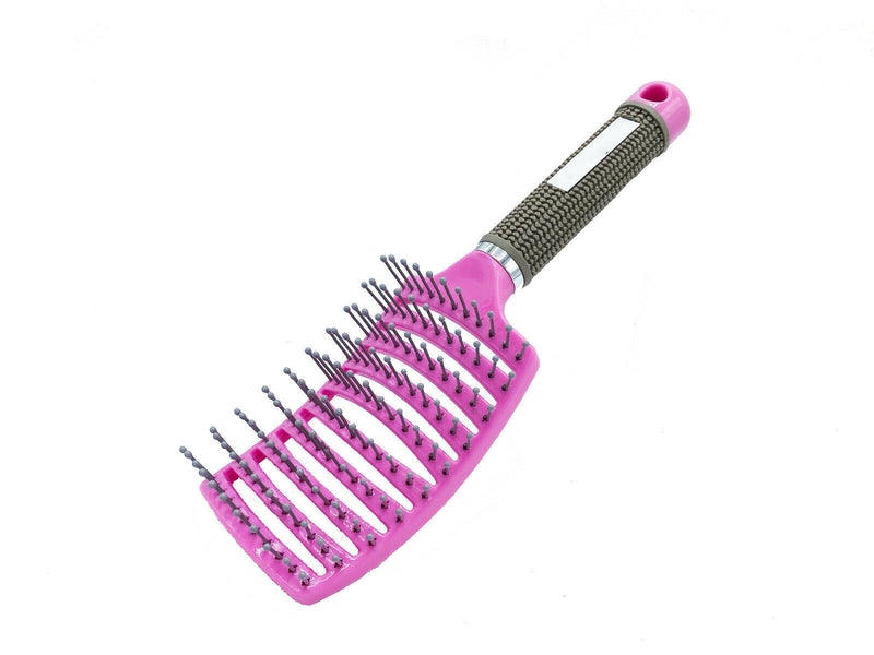 Hair Scalp Massage Brush Anti Static Curved Vented Styling Detangling Brushes Hair Scalp Massage Comb Hairbrush Bristle Nylon Women Wet Curly Detangle Hair Brush For Salon Hairdressing Styling Tools