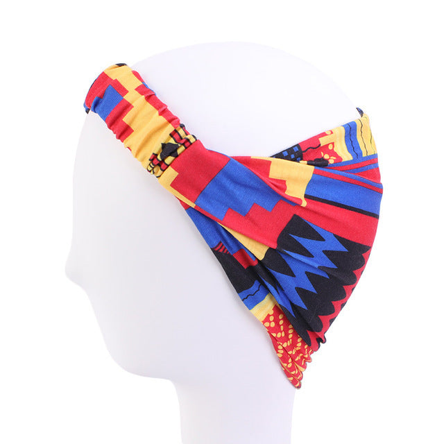 African Pattern Print Headband For Women Twist Style