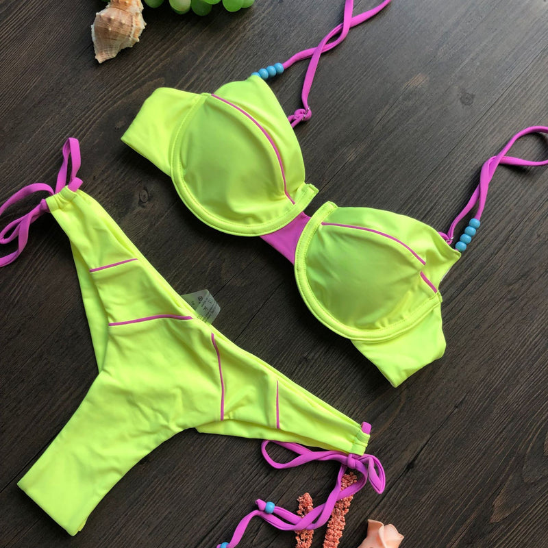 The New Swimsuit Brazilian  Bikini Splice Split