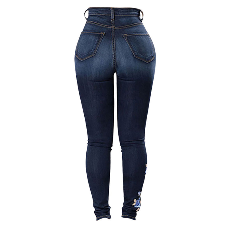 European and American embroidered jeans