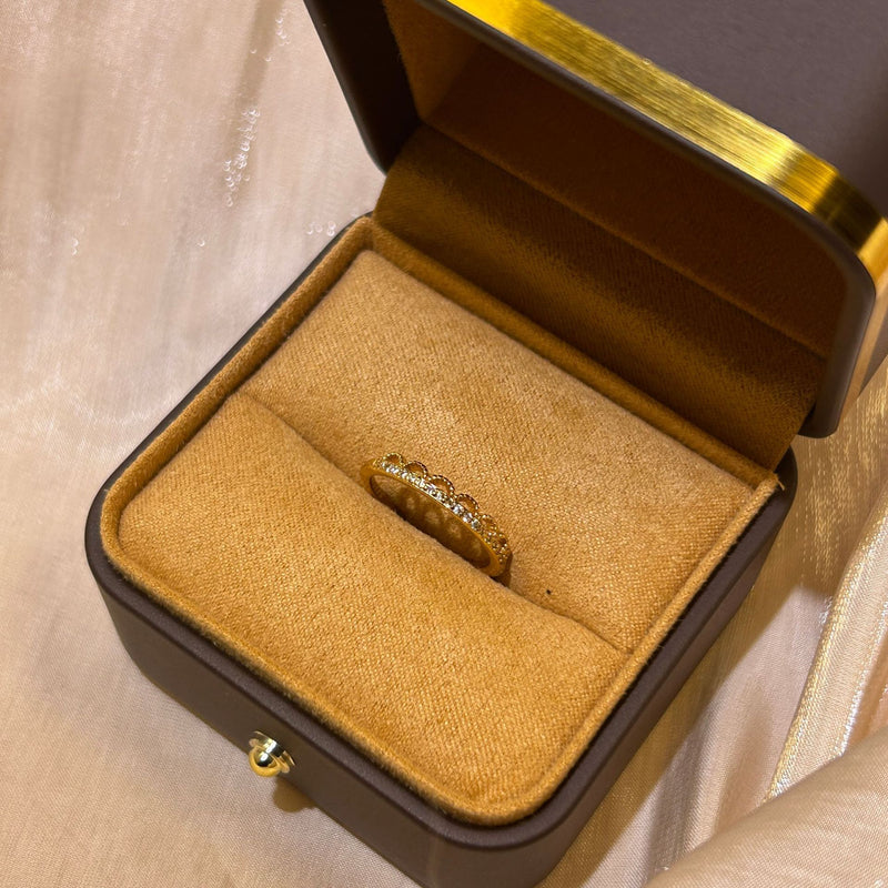 Retro 18K Gold Ring Women