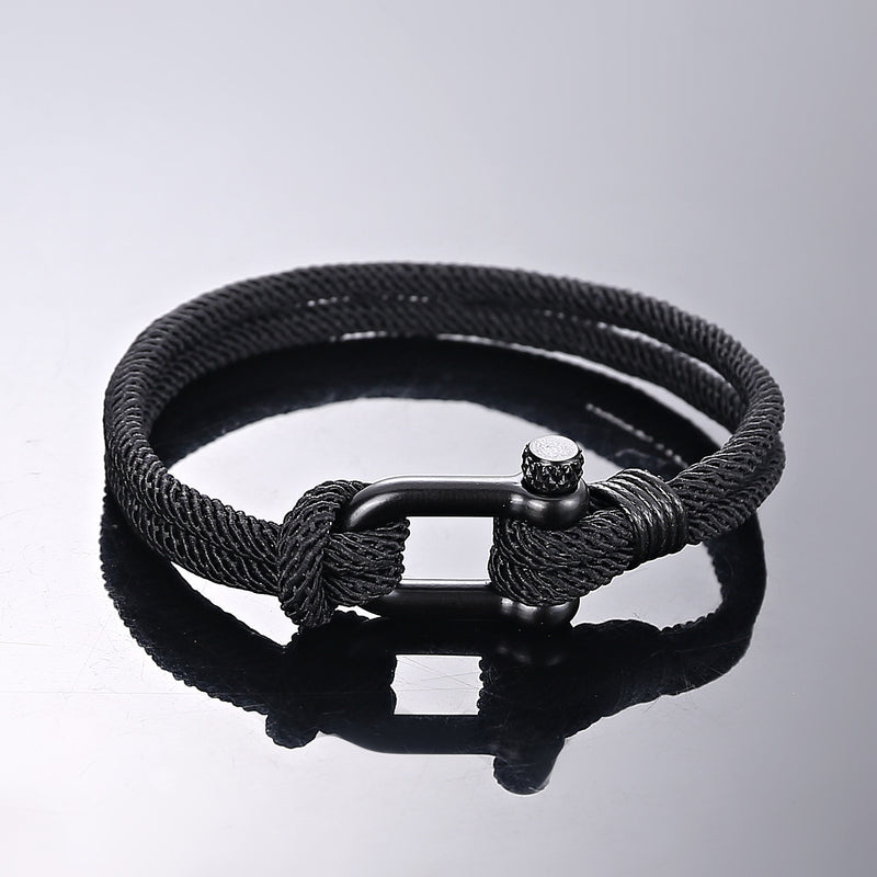 Black Stainless Steel Milan Bracelet Beach Bracelet