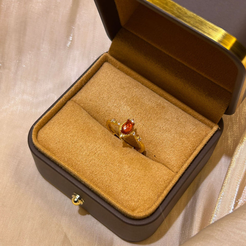 Retro 18K Gold Ring Women