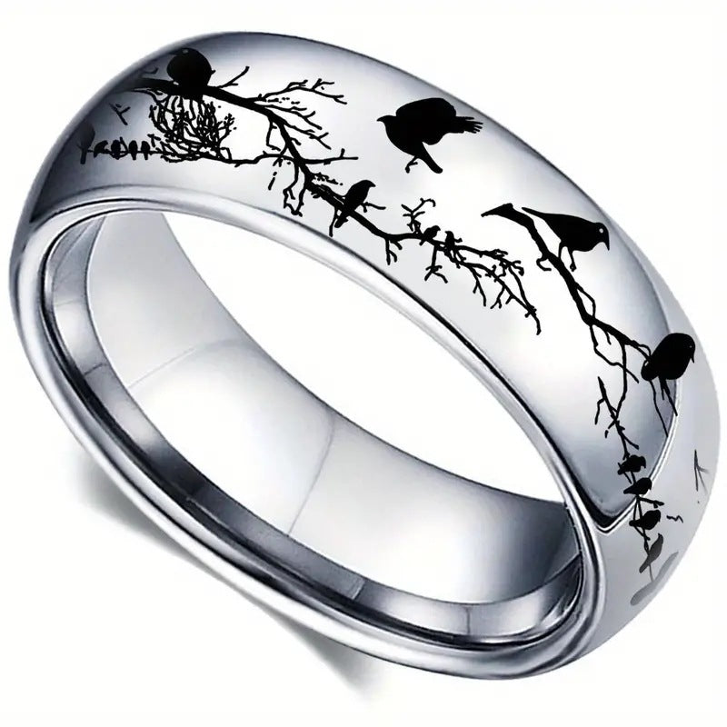 Fashion Couple Star Bird Twigs Ring