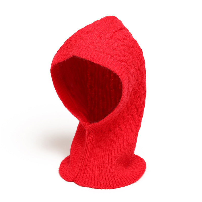 Hat Scarf Integrated Winter Outdoor Riding Warm Ear Protection Hat Knitted