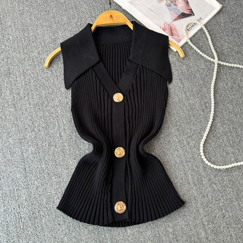 Chic Chanel-style Knitted Vest For Women