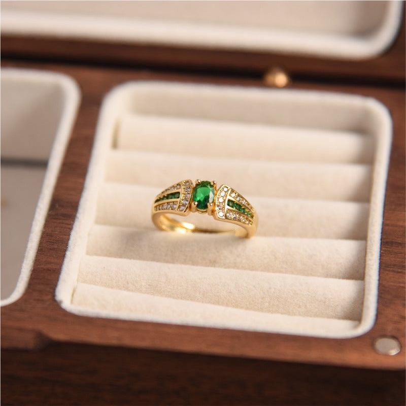 Retro 18K Gold Ring Women