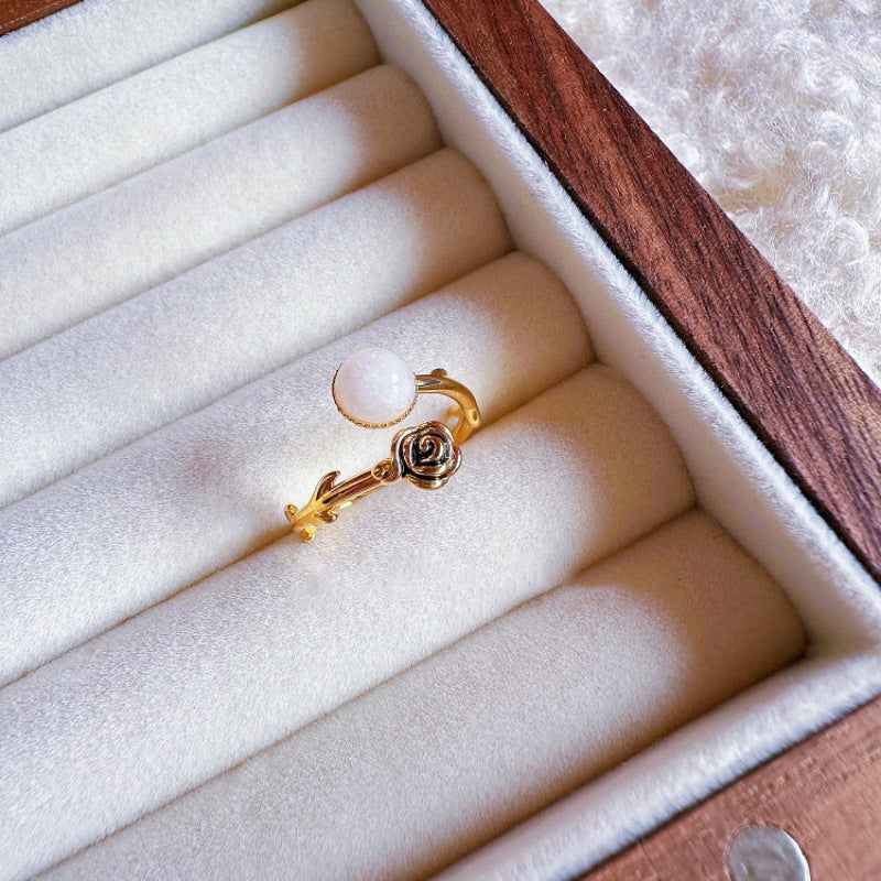 Retro 18K Gold Ring Women