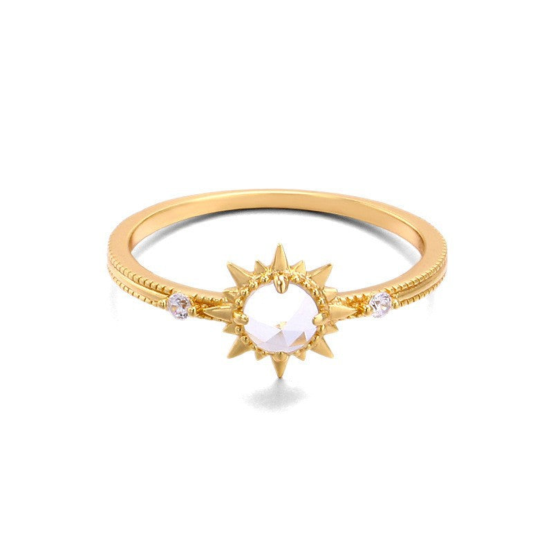 Retro 18K Gold Ring Women