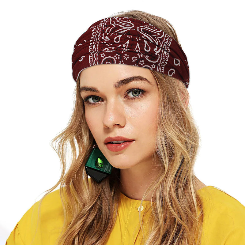 Women's Hair Band European And American Bohemian Style Elastic Elastic Band Paisley