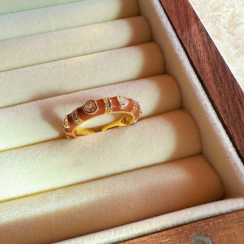 Retro 18K Gold Ring Women