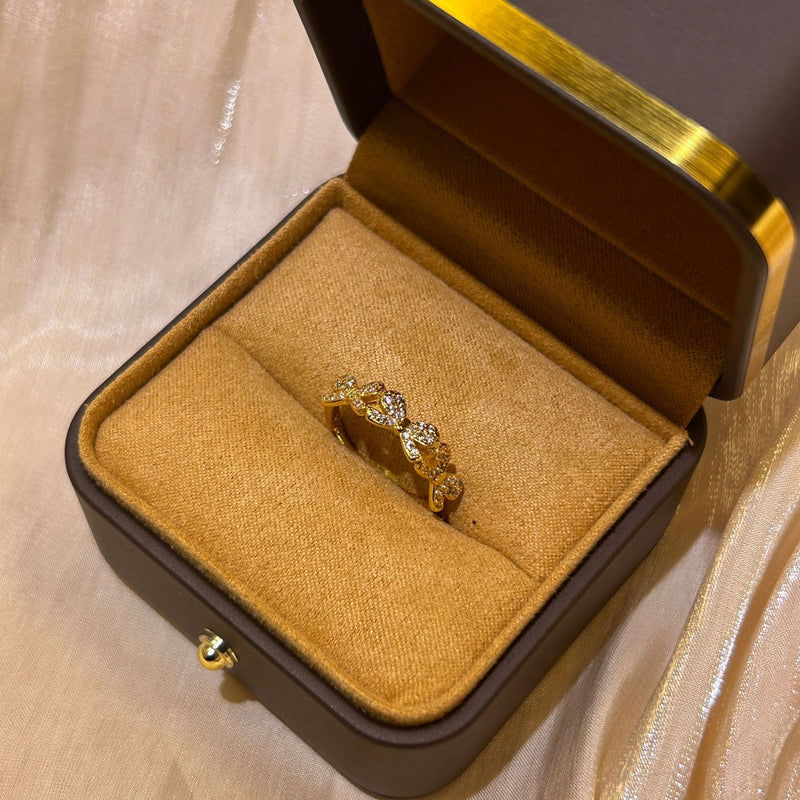 Retro 18K Gold Ring Women