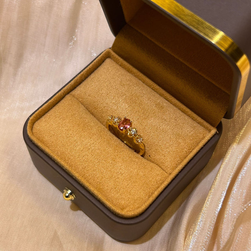 Retro 18K Gold Ring Women