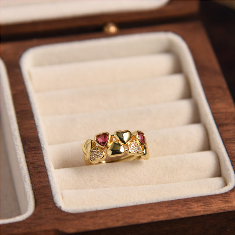 Retro 18K Gold Ring Women