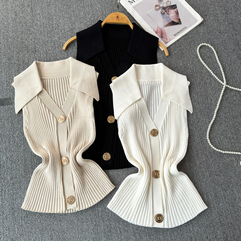 Chic Chanel-style Knitted Vest For Women