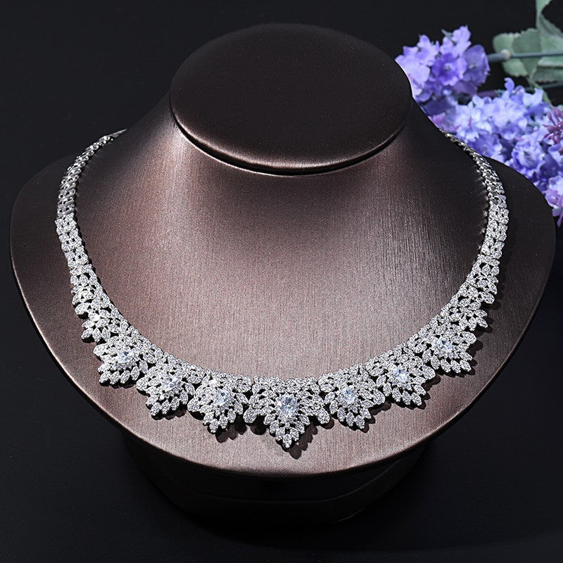 Necklace Women's Jewelry Suit Bridal Wedding Banquet Necklace High-end Accessories