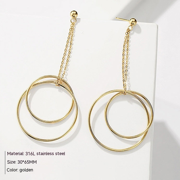 European And American Trendy Jewelry Simple Circle Eardrops