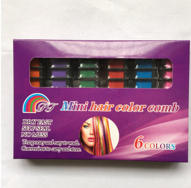 Temporary Mini Disposable Crayons Hair Color Dyeing Mascara Dye Chalk Box With Brush